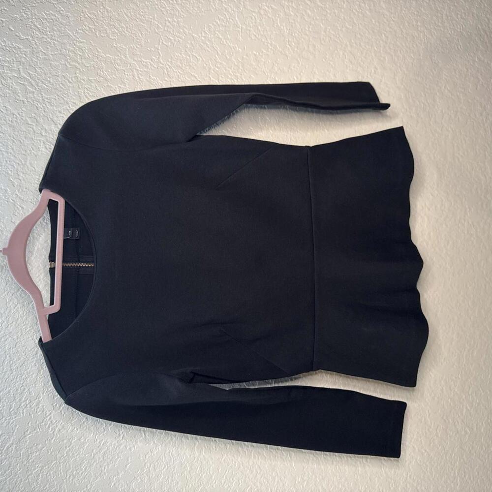 JCrew Long Sleeve Peplum Shirt With Fulll Zip Back Size XXS